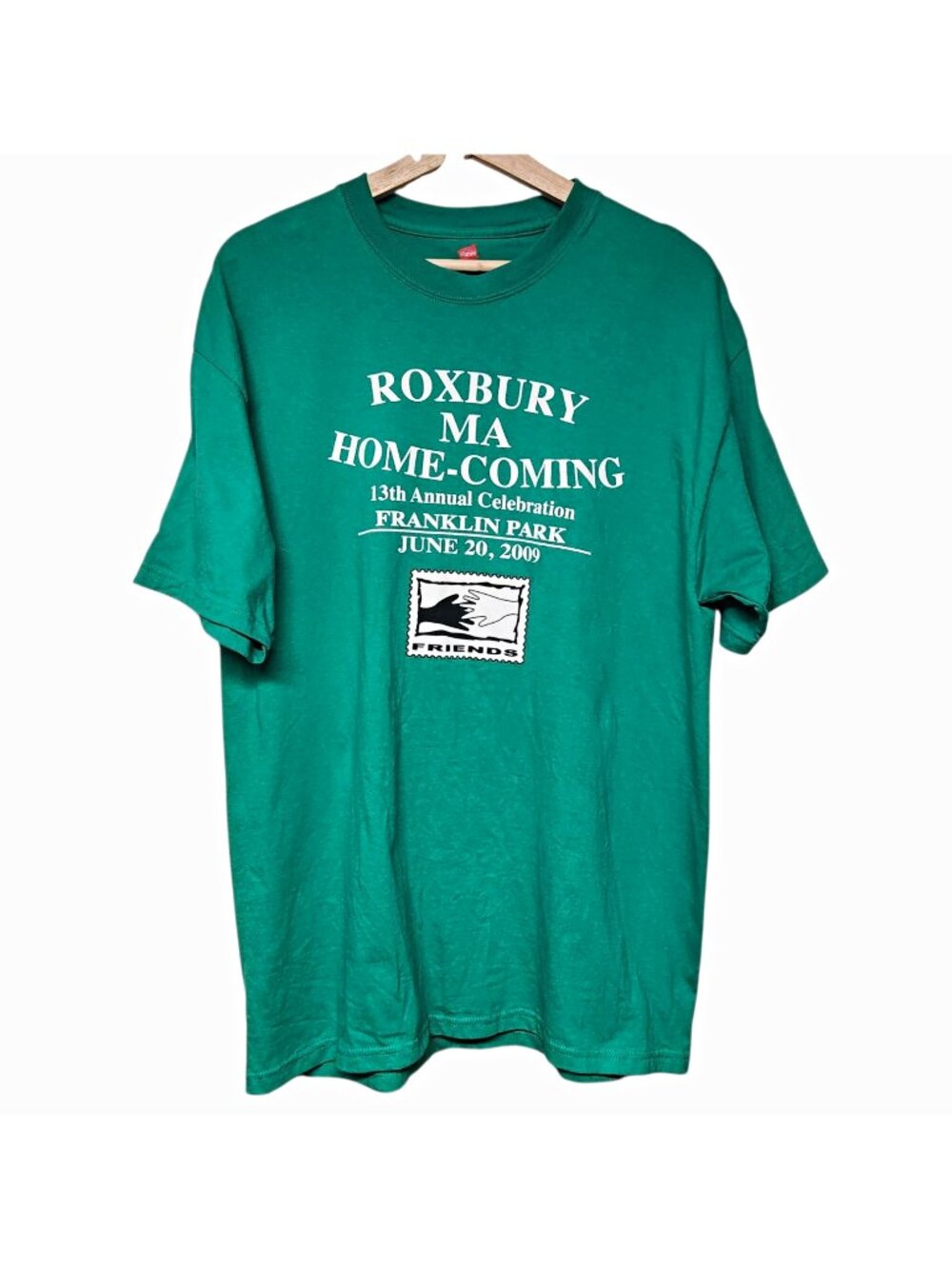 Hanes Tagless 6.1 Men's L Green Home-Coming 2009 Graphic Crewneck T-Shirt